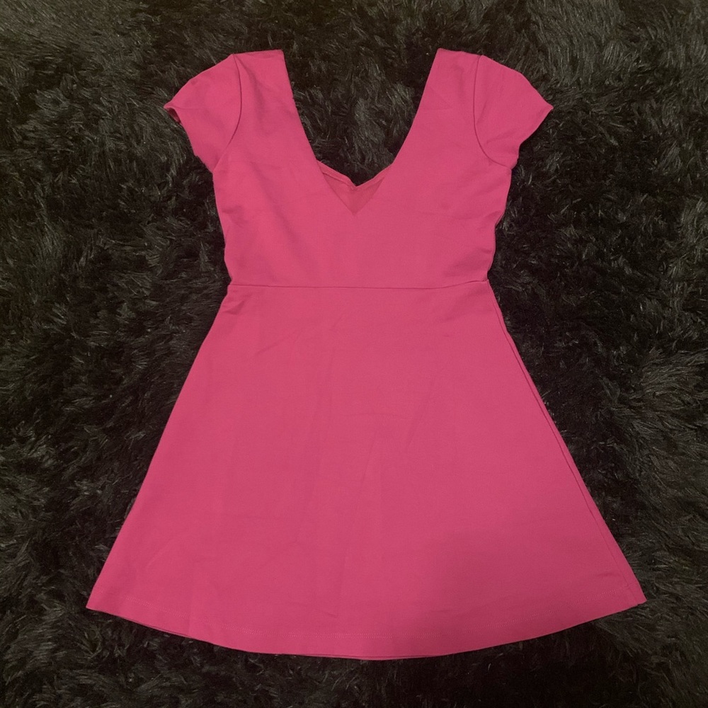 🆕 Urban Outfitters Magenta Skater Dress - Picture 5 of 8